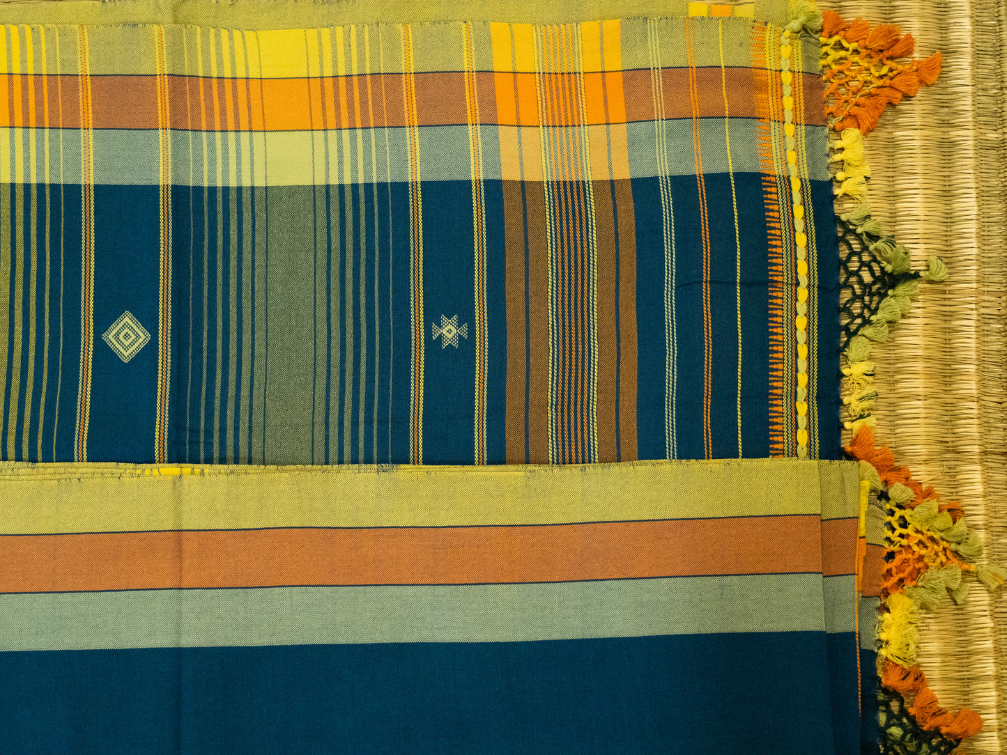 DARK BLUE BHUJODI SARI