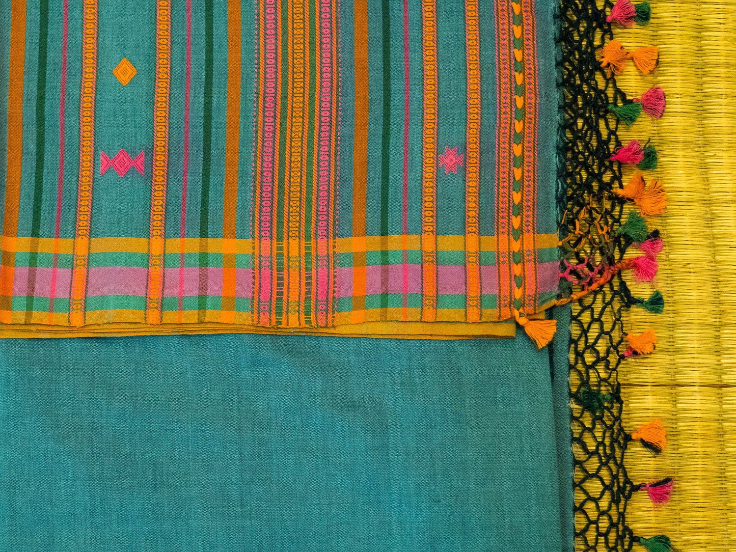 LIGHT BLUE BHUJODI SARI