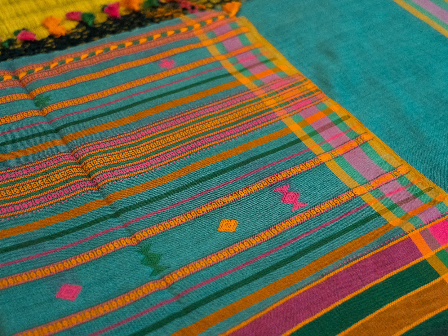 LIGHT BLUE BHUJODI SARI