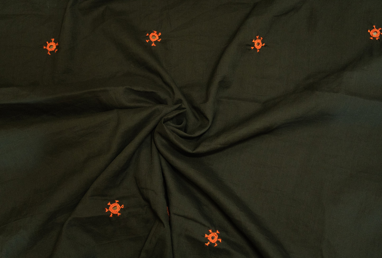 BLACK KALAMKARI PATCH WORK COTTON SARI