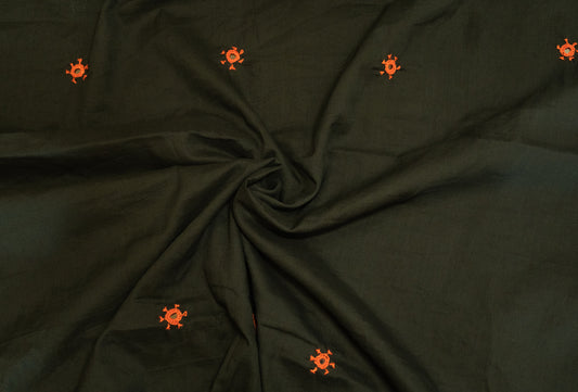 BLACK KALAMKARI PATCH WORK COTTON SARI
