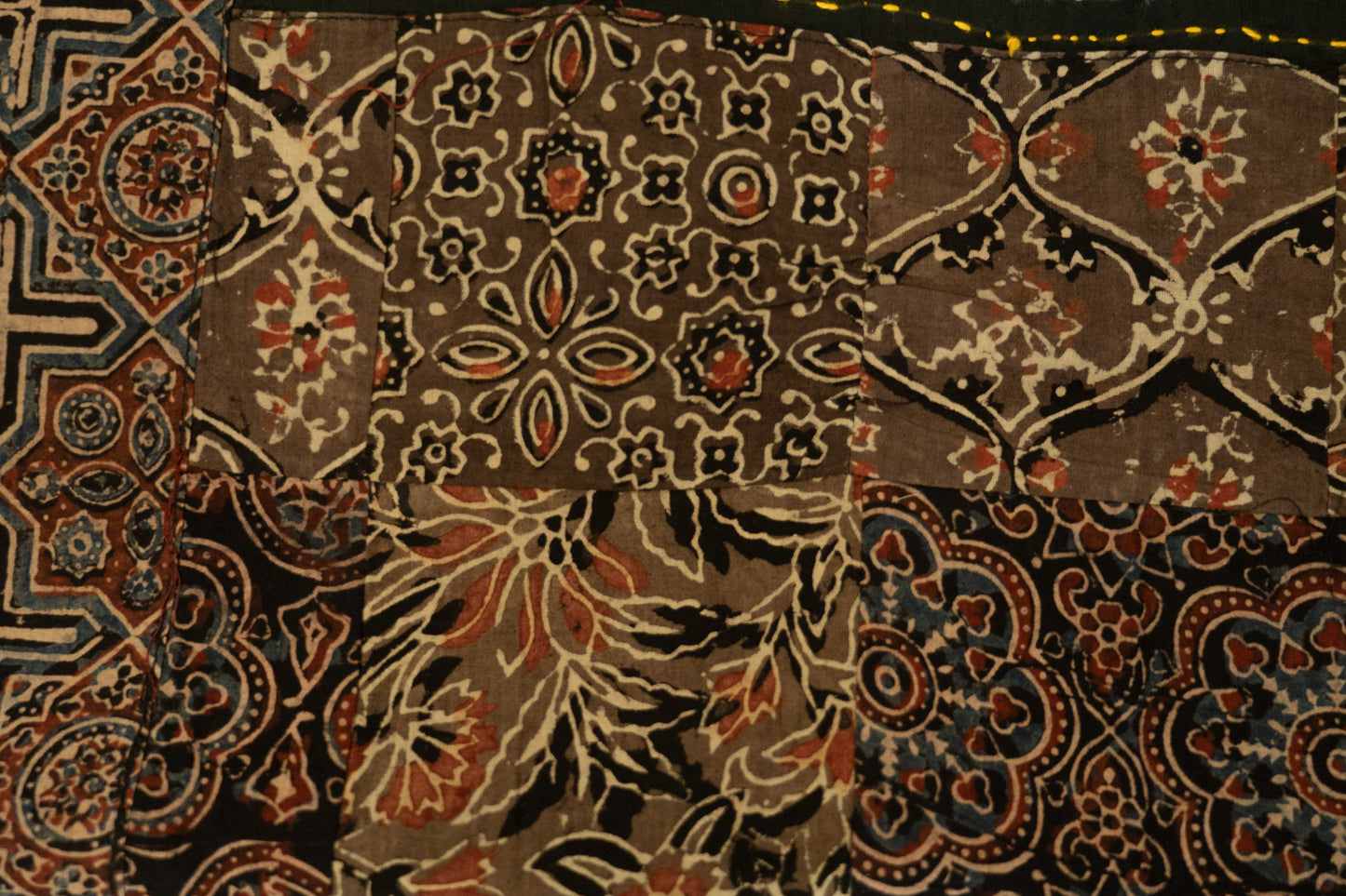 BLACK KALAMKARI PATCH WORK COTTON SARI