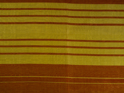 YELLOWISH GREEN MAROON CHECK MAHESHWARI HANDLOOM SARI