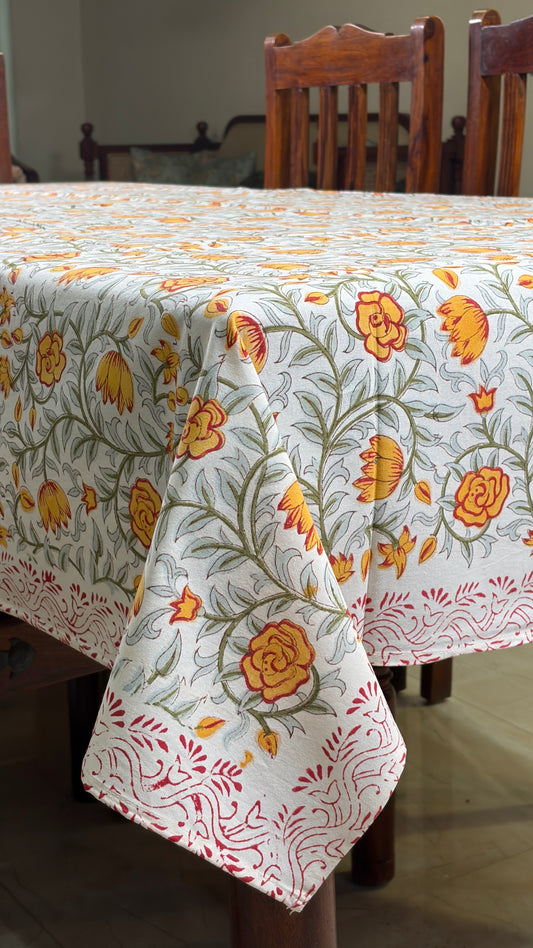 Marigold & Sage Floral Tablecover
