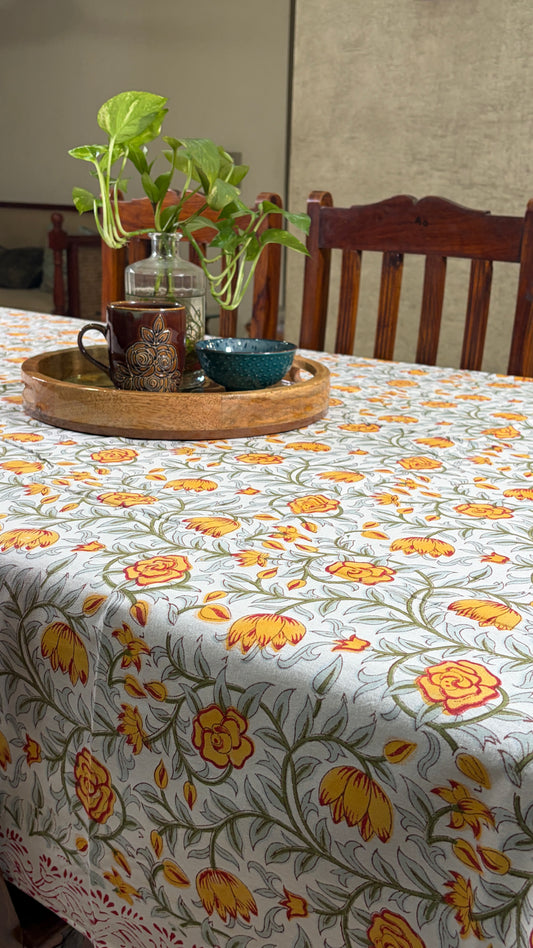 Marigold & Sage Floral Tablecover
