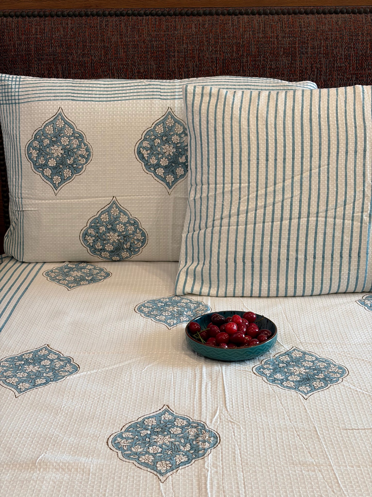Slate Blue Paisley Bedcover
