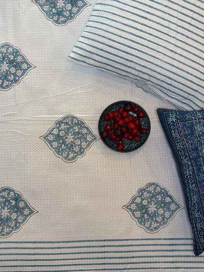 Slate Blue Paisley Bedcover