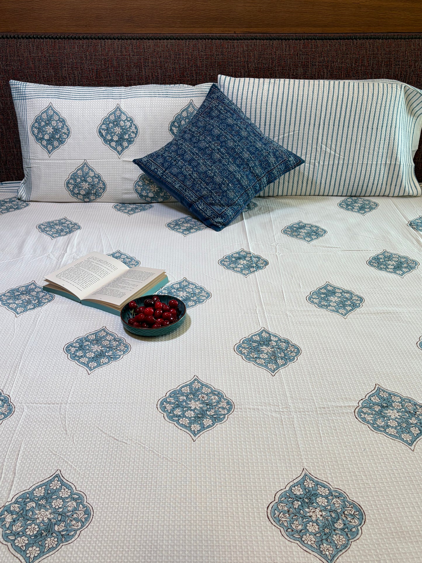 Slate Blue Paisley Bedcover