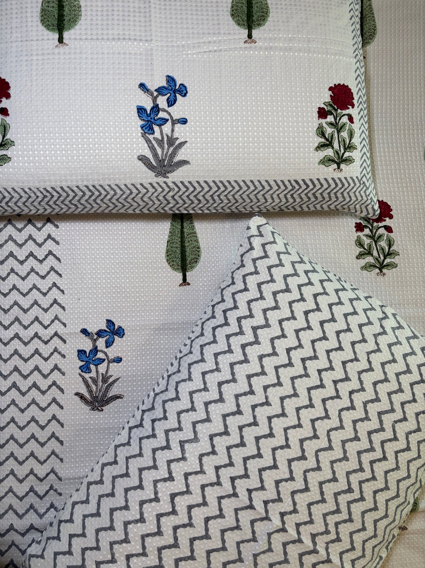 Olive Cypress & Floral Bedcover