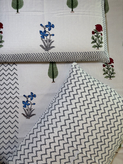 Olive Cypress & Floral Bedcover