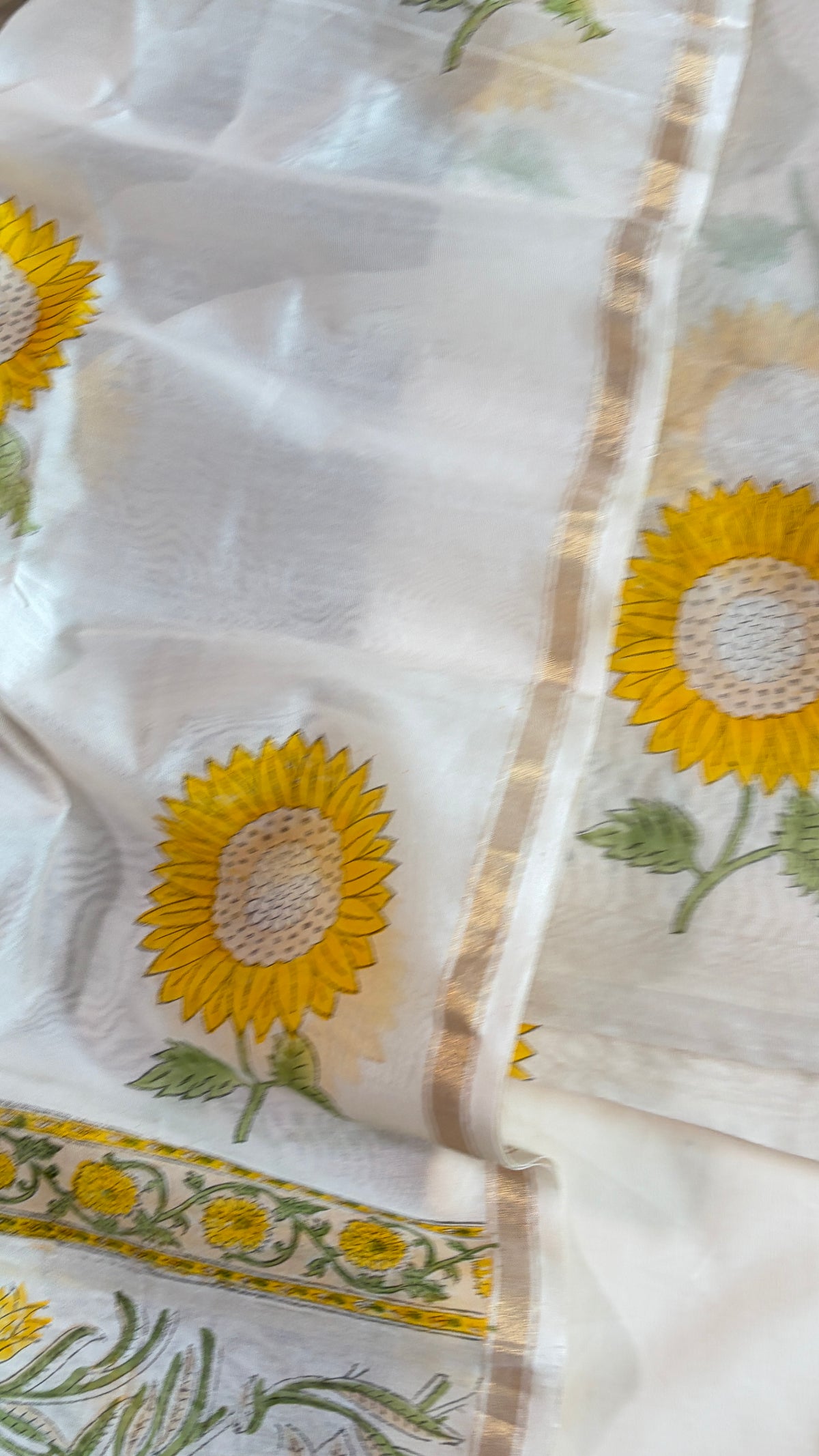 Ivory & Sunflower Hand Print Suit