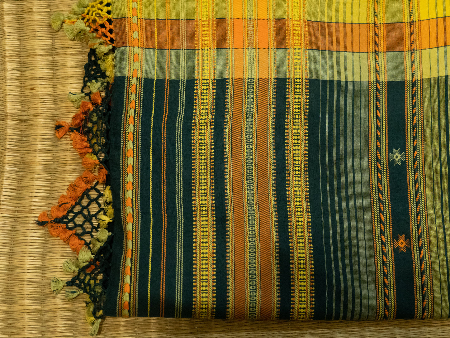 DARK BLUE BHUJODI SARI