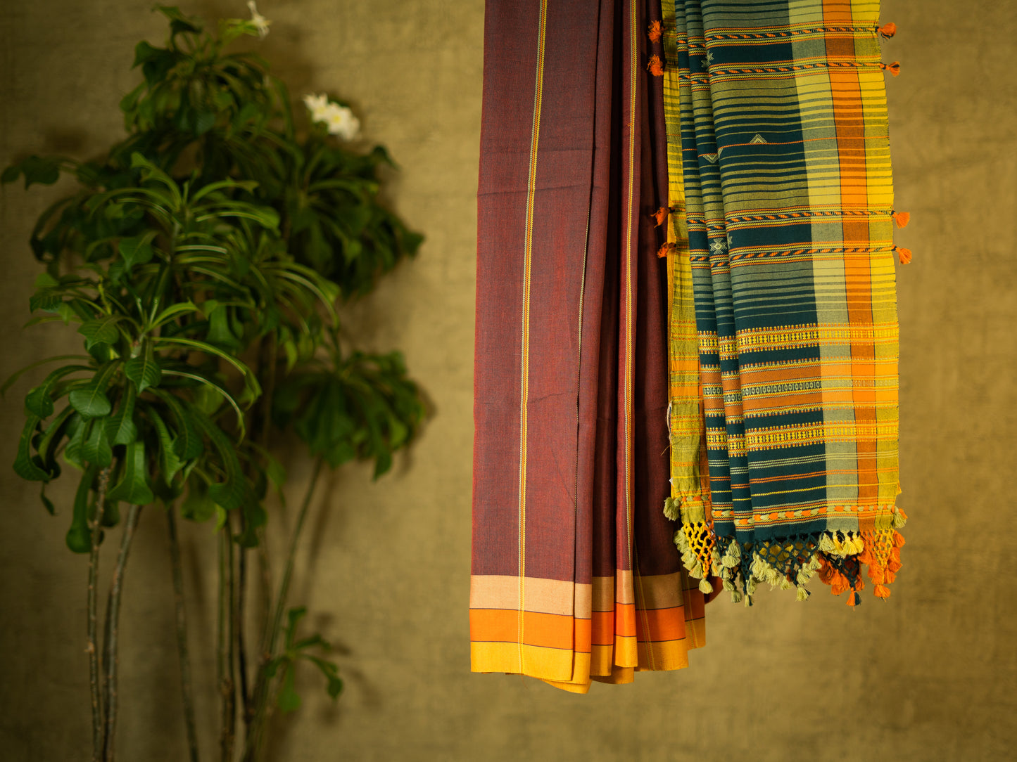 BROWN BHUJODI SARI