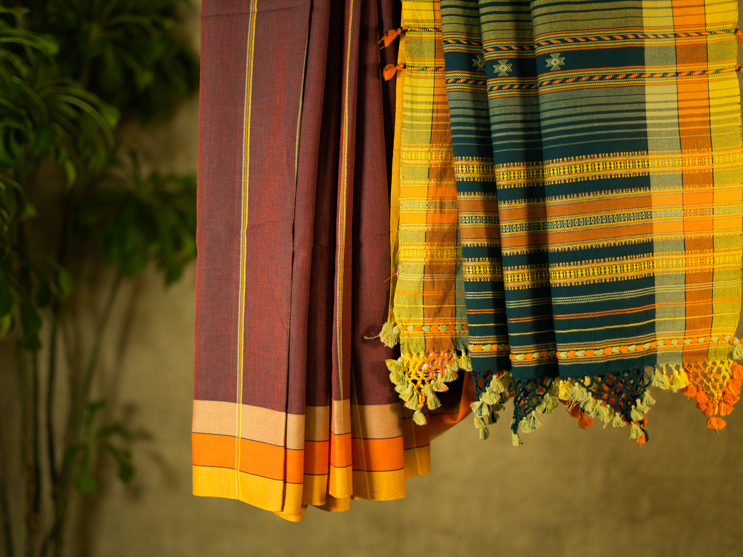 BROWN BHUJODI SARI
