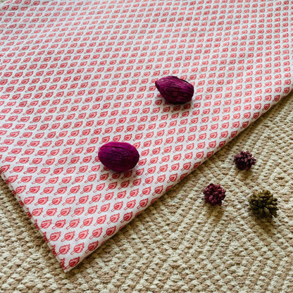PINK HAND BLOCK PRINTED BLOUSE PIECE