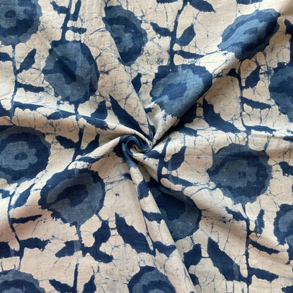 INDIGO HAND BLOCK PRINTED BLOUSE PIECE