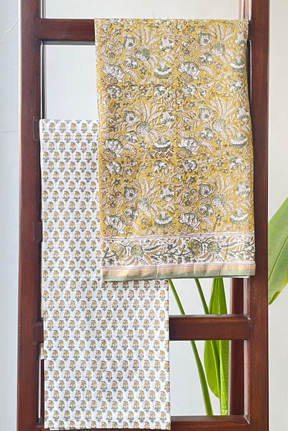 MEHNDI GREEN HAND PRINT SUIT