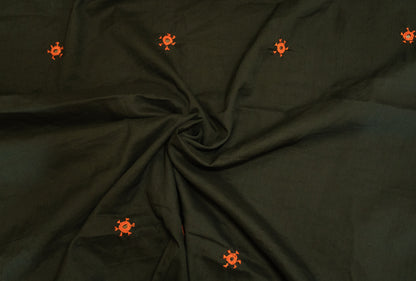 BLACK KALAMKARI PATCH WORK COTTON SARI
