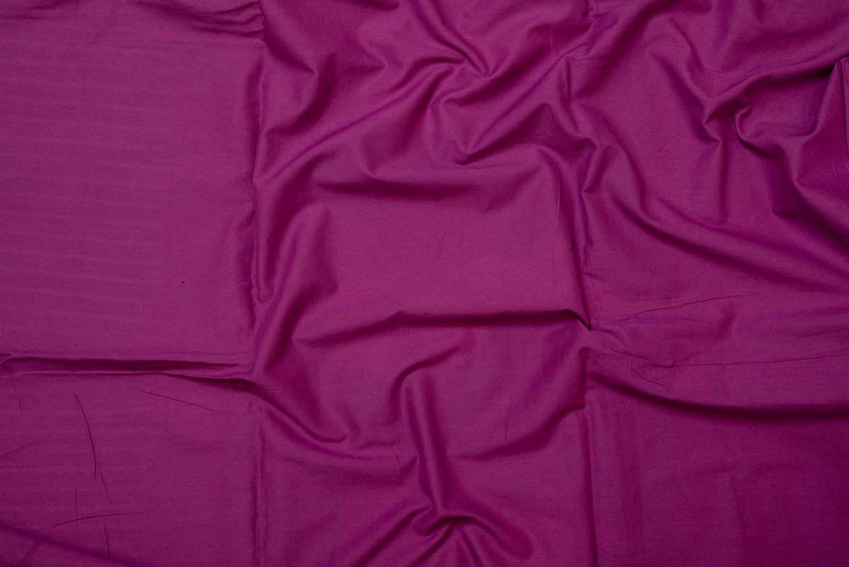 PURPLE BLACK 'BUDHHA' BLOCK PRINT COTTON SARI