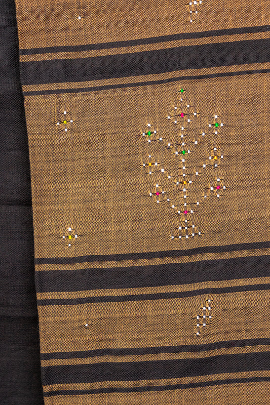BLACK-BROWN TANGALIYA COTTON DUPATTA